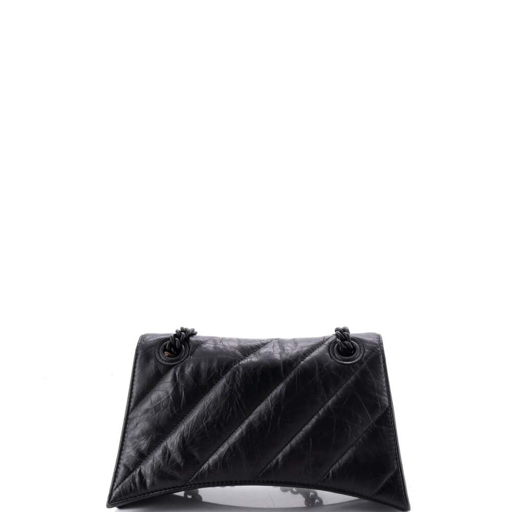 Balenciaga Crush Chain Flap Bag Quilted #243403B13B - Picture 3 of 7